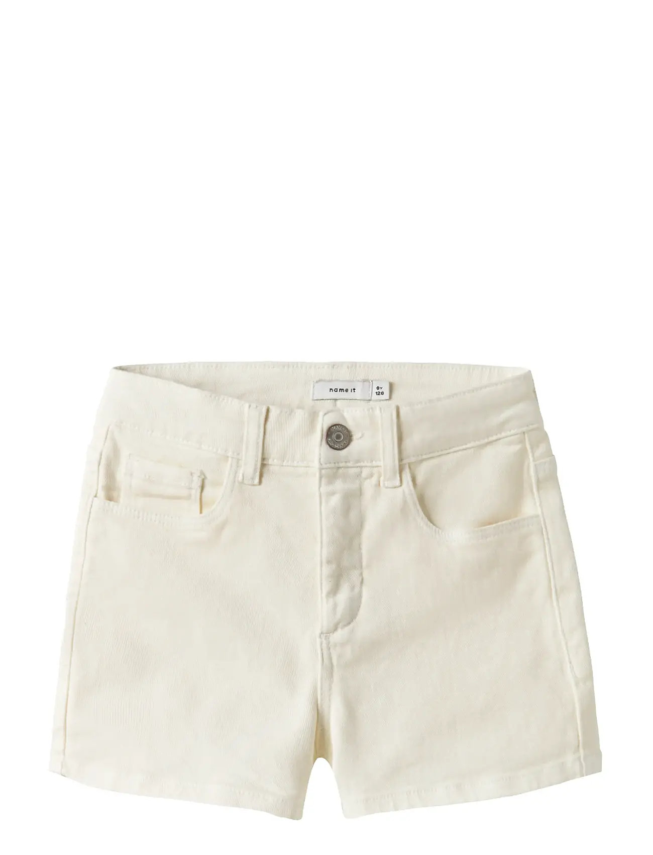 NAME IT Nkfrose Mom Twill Shorts 1081-Bk Noos Weiß - 152 - Kinder
