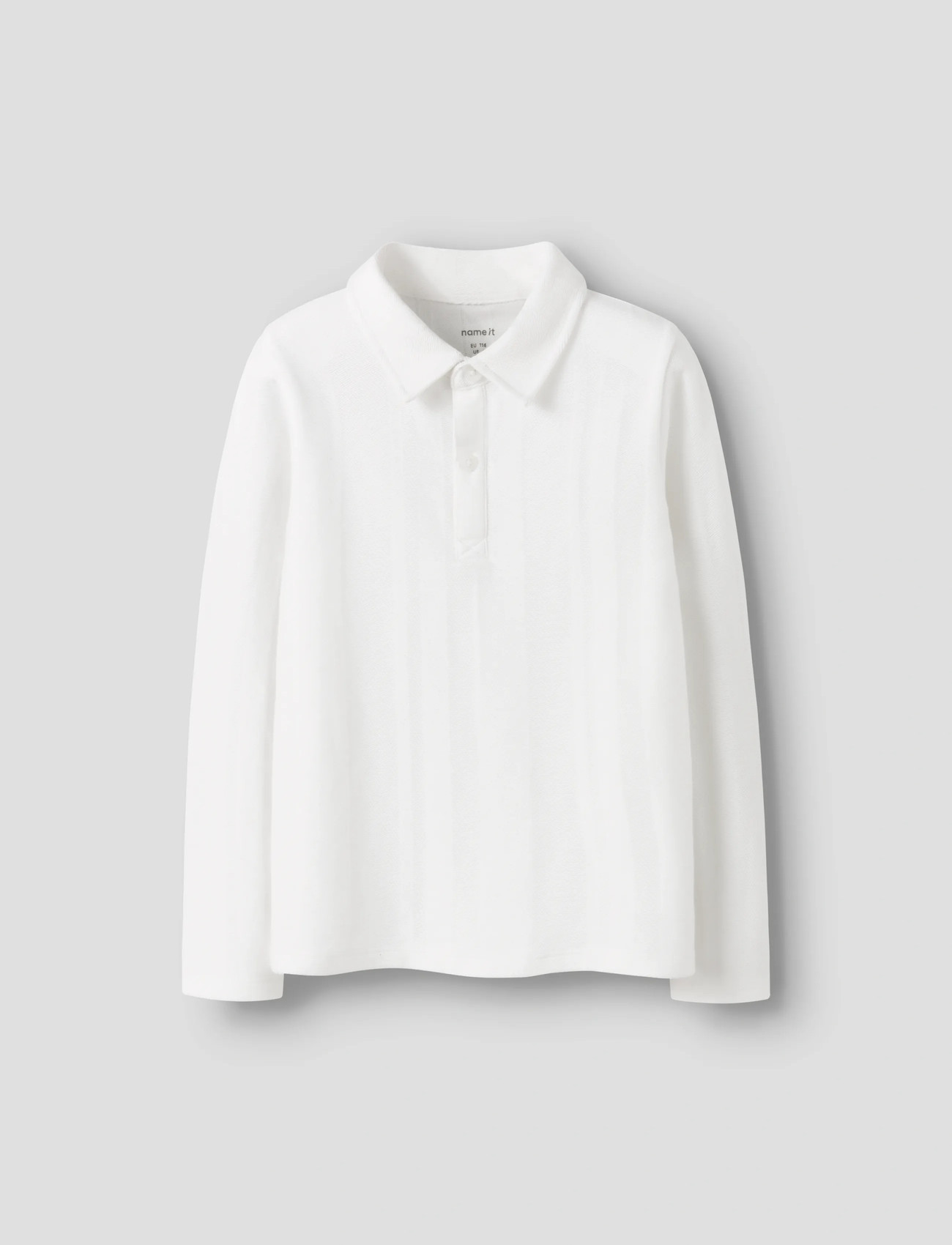 name it Nmmrobo Ls Polo Top, 104, White, Polo Skjorter > Langærmede Polo Shirts, Børn
