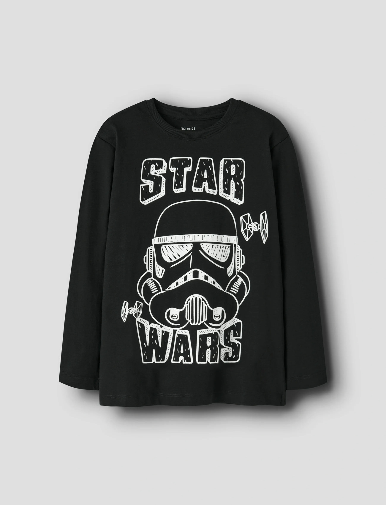 name it Nkmvolt Starwars Ls Top Bfu, 116, Black, T-Shirts > Langærmede T-shirts, Børn
