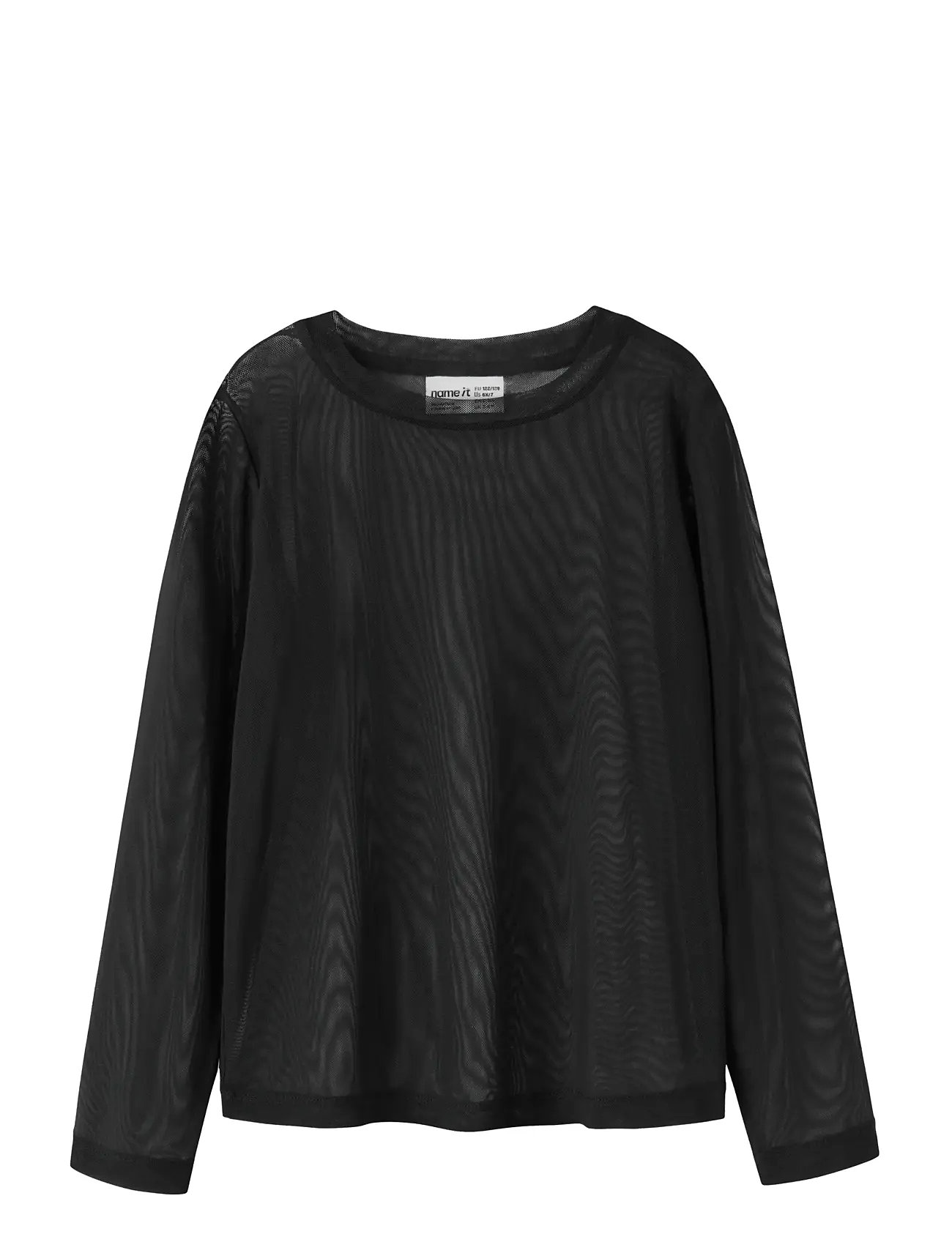 NAME IT Nkfrophelia Ls Mesh Oberteil Schwarz - 122-128 - Kinder