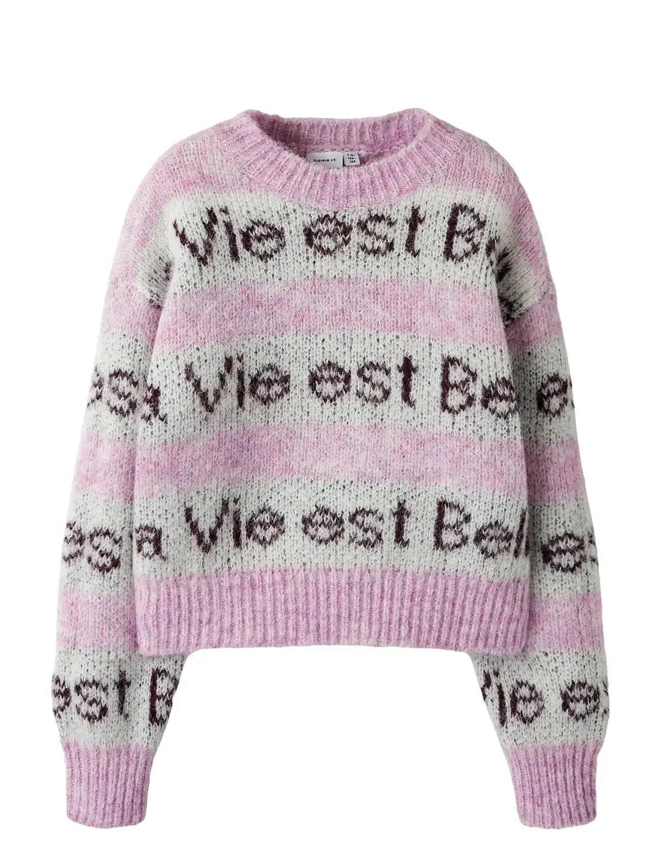 NAME IT Nkfnala Ls Knit Pink - 122-128 - Kinder