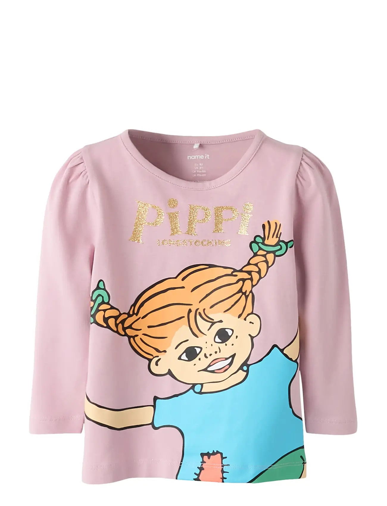NAME IT Nmfsolma Pippi Ls Oberteil Sky Pink - 110 - Kinder