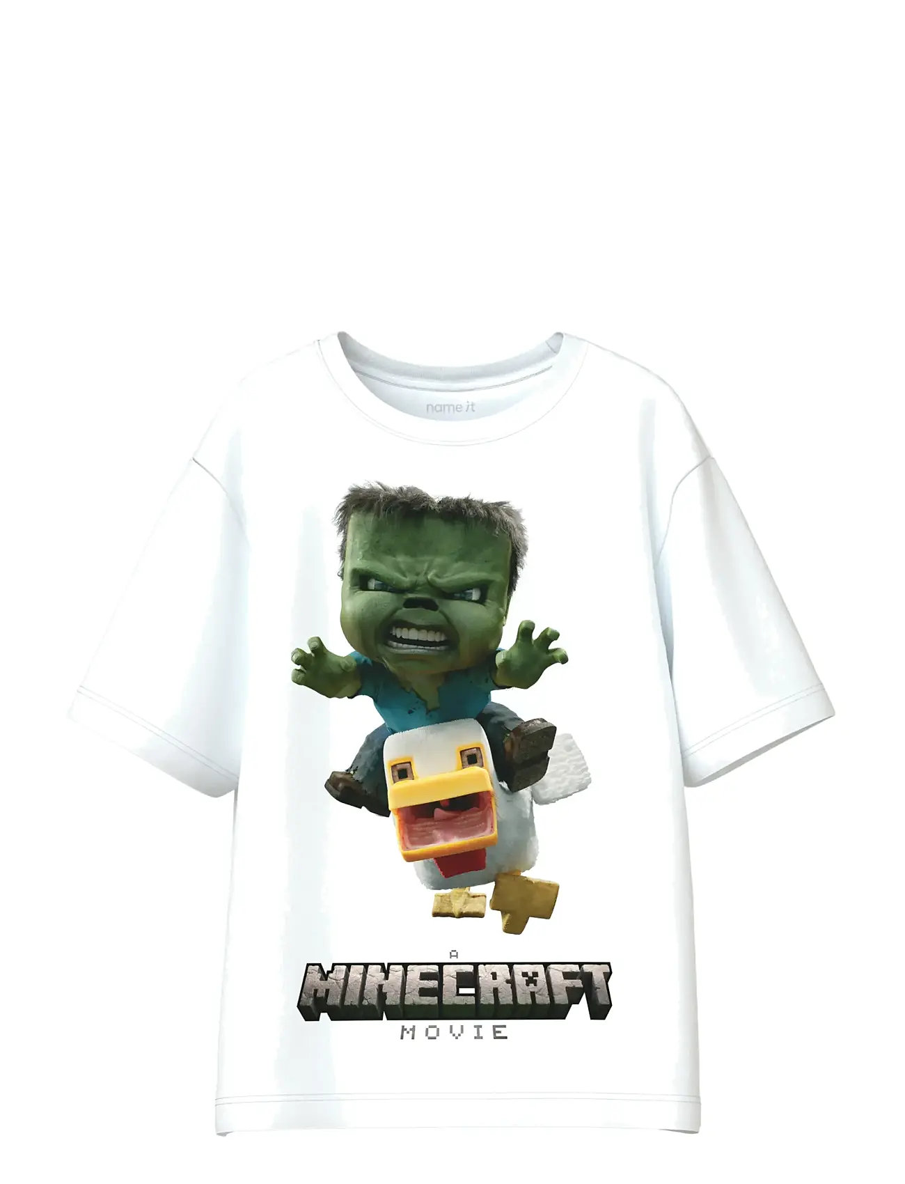 NAME IT Nkmnif Minecraft Ss Nreg Oberteil Lnoos Bfu Weiß - 116 - Kinder
