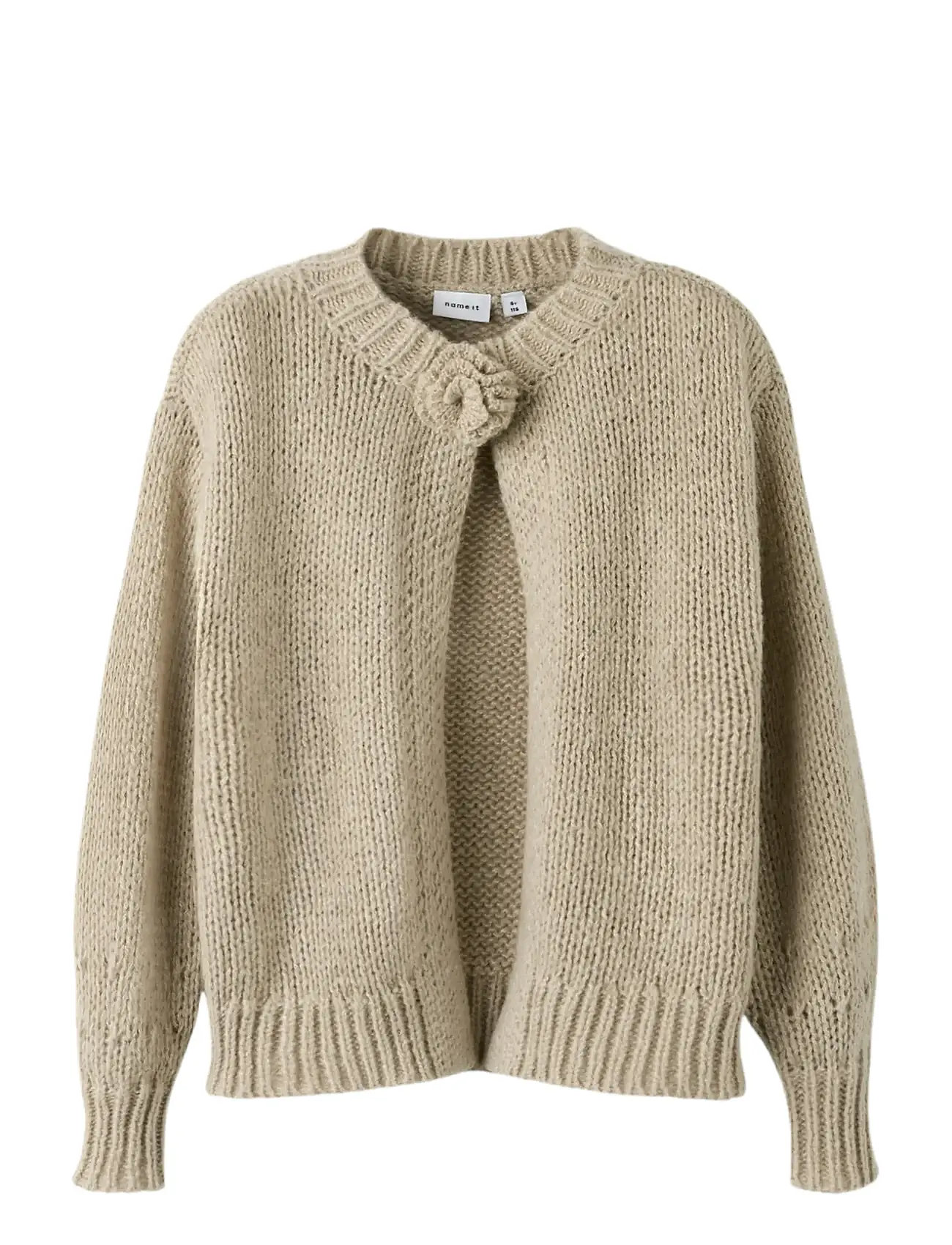 NAME IT Nkfroxanne Ls Knit Card Beige - 122-128 - Kinder