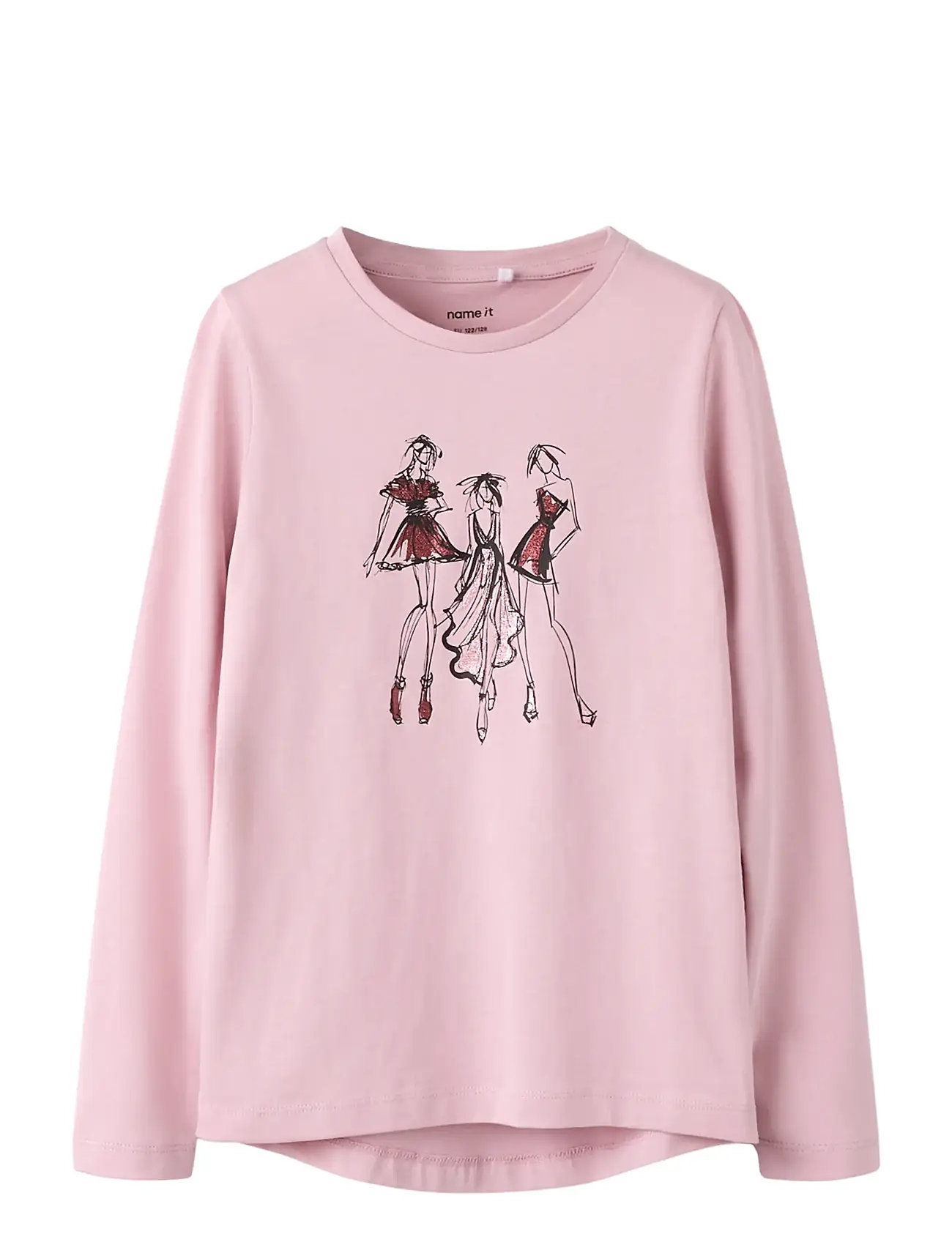 NAME IT Nkfrikalisa Ls Oberteil Pink - 122-128 - Kinder