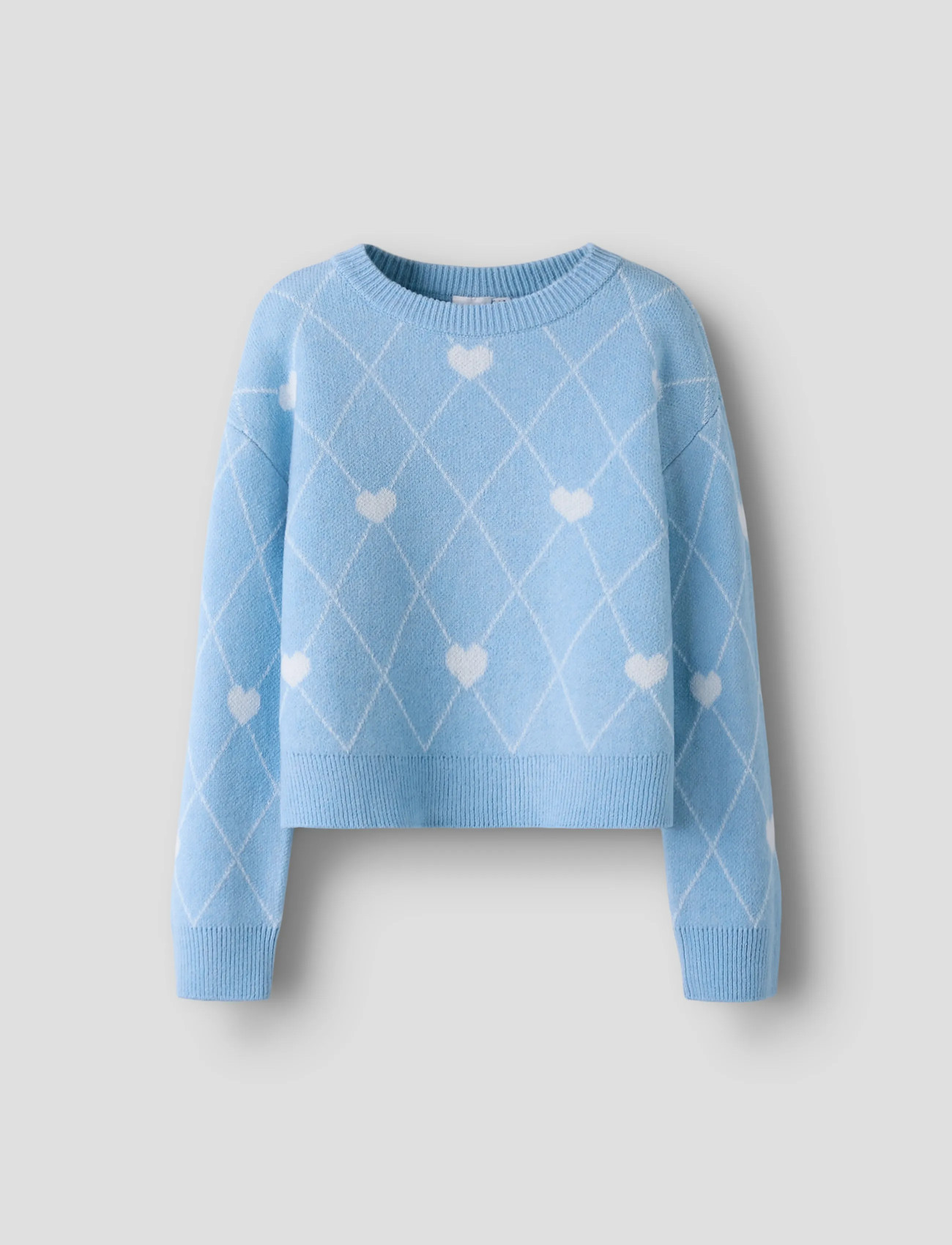 name it Nkfsinia Ls Knit, 122-128, Blue, Strik > Pullovere, Børn