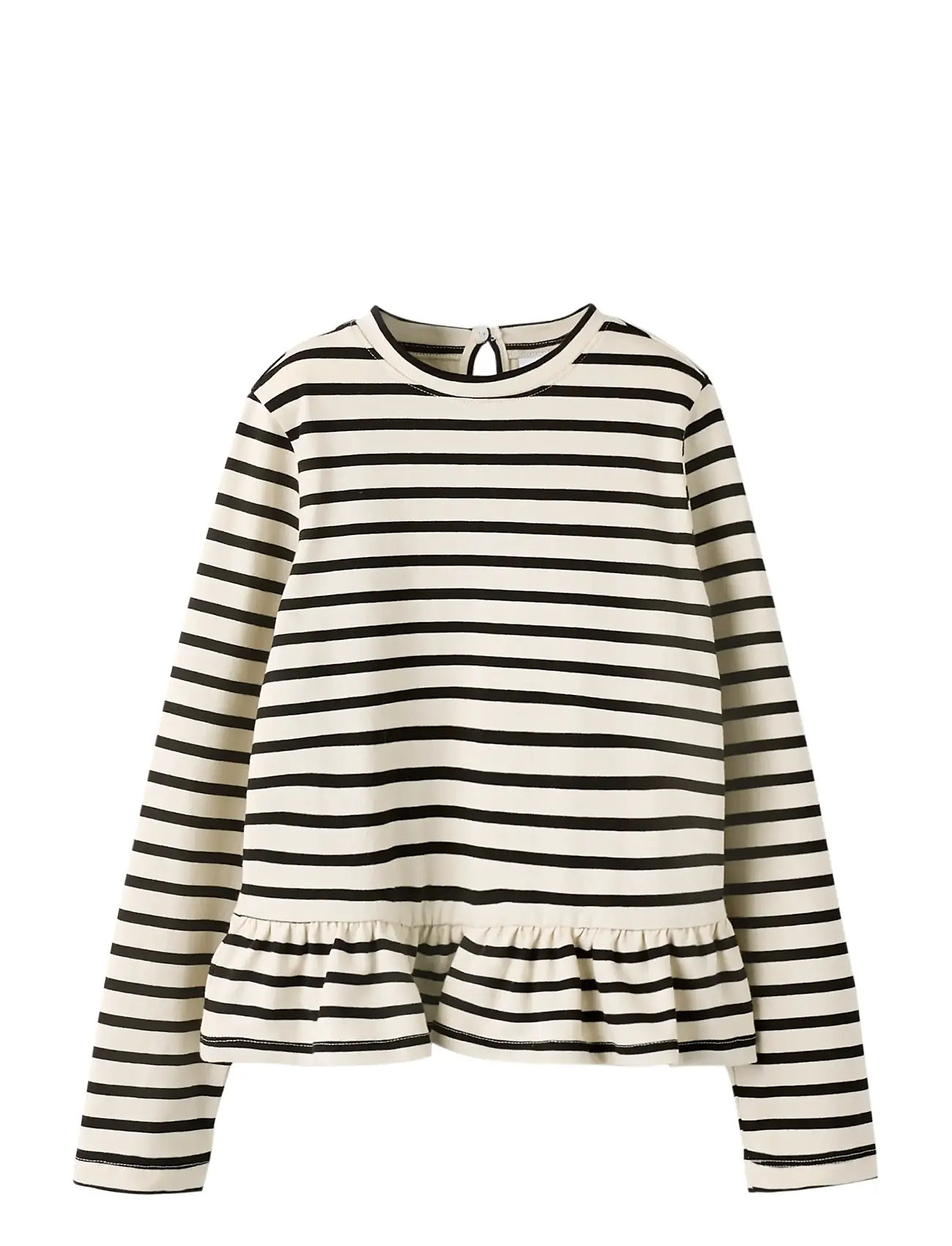 NAME IT Nkfbelle Ls Oberteil Cream - 122-128 - Kinder