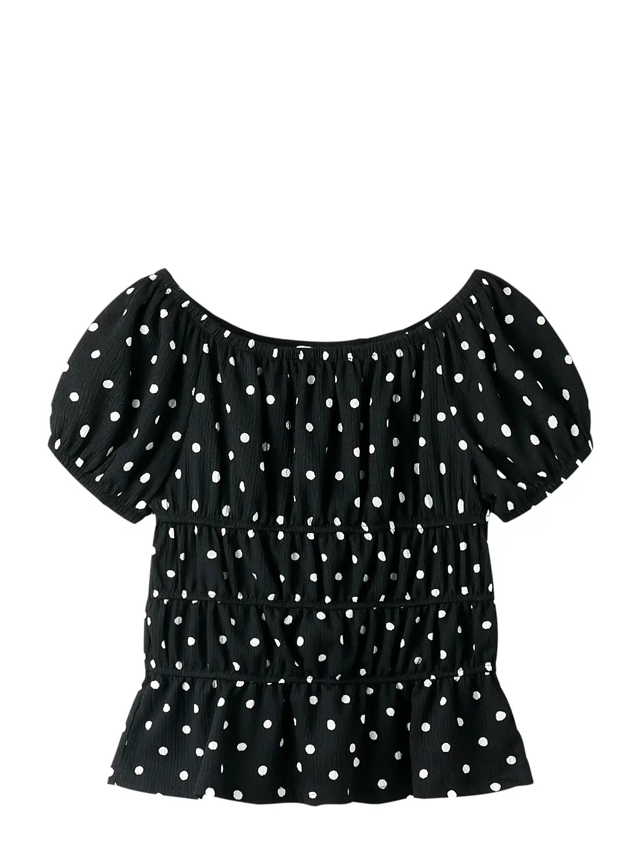 NAME IT Nkfrachel Ss Oberteil Schwarz - 122-128 - Kinder