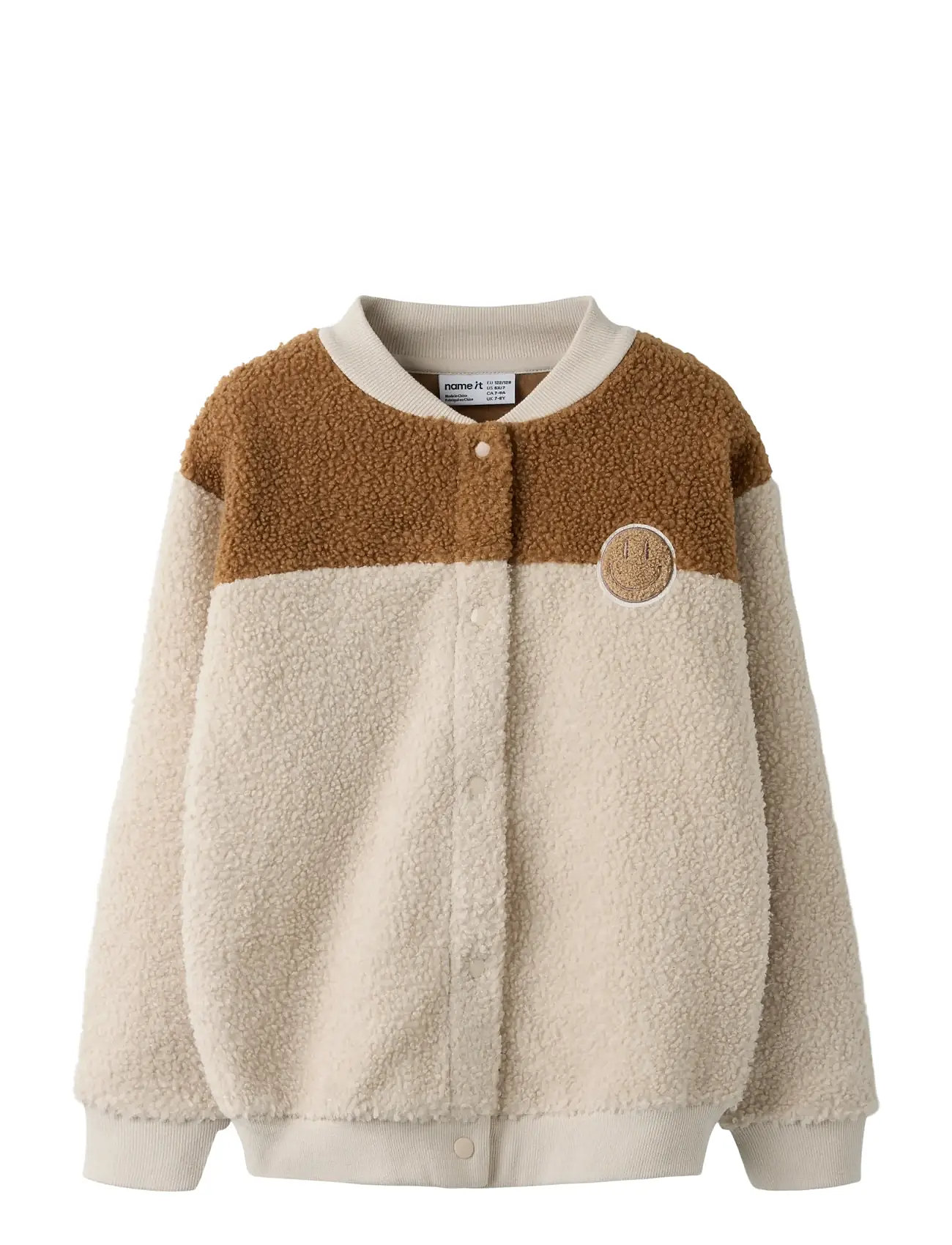 NAME IT Nknballas Ls Nreg Teddy Card Cream - 122-128 - Kinder