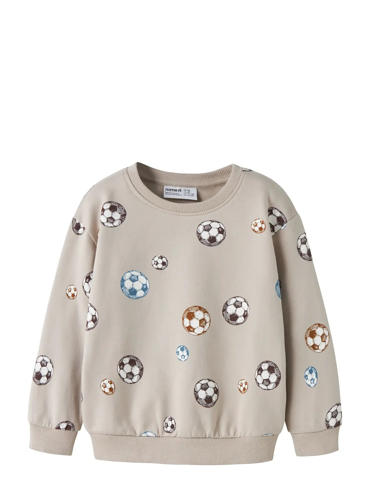 NAME IT Nmmdavis Ls Nreg Swe Bru Beige - 104 - Kinder