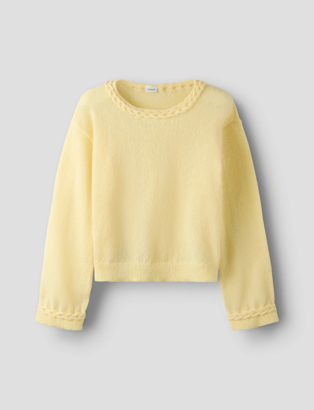 name it Nkfdallisy Ls Knit, 122-128, Yellow, Strik > Pullovere, Børn