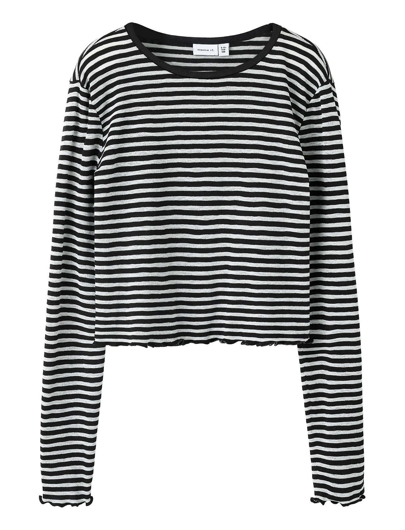 NAME IT Nkfbertis Ls Sh Oberteil Schwarz - 122-128 - Kinder