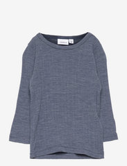 NMMWANG WOOL NEEDLE LS TOP - OMBRE BLUE