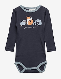 NBMWILLIT WOOL LS BODY NOOS XIX - OMBRE BLUE