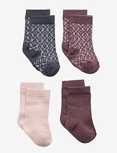 NBFWAK WOOL 4 PACK SOCK XIX - BURNISHED LILAC