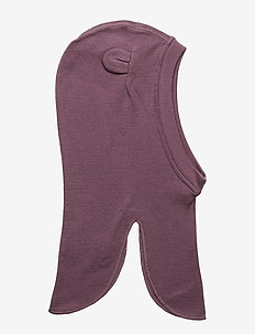 NMFWILLIT WOOL BALACLAVA XIX - BLACK PLUM