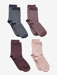 NMFWAK WOOL 4 PACK SOCK XIX - BURNISHED LILAC