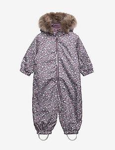 NMFSNOW08 SUIT MINI FLOWER 1FO - BLACK PLUM