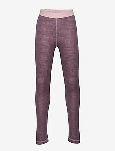 NKFWILL WOOL/POLY JAQ LEGGING XIX - BLACK PLUM