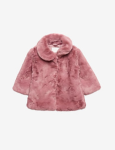 NMFMONAE FAUX FUR  JACKET - DUSTY ROSE