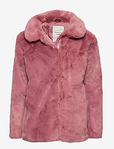 NKFMONAE FAUX FUR JACKET - DUSTY ROSE