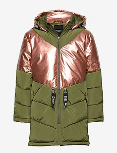 NKFMUSIC LONG PUFFER JACKET - WINTER MOSS