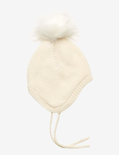 NBFMANU KNIT HAT - SNOW WHITE