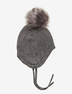 NBMMANU KNIT HAT - DARK GREY MELANGE