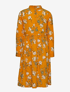 NKFVINAYA LS LONG DRESS K - GOLDEN ORANGE