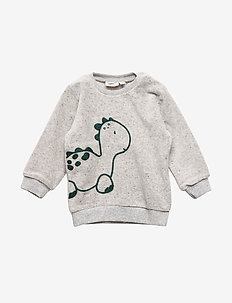 NBMNIK LS O-NECK VEL - GREY MELANGE