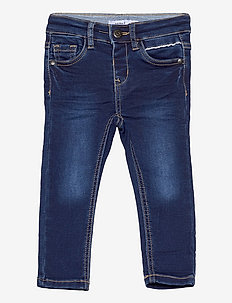 NMMSILAS DNMTOBOS 3528 SWE PANT - jeans - dark blue denim
