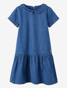 NMFTIMONE DNM 2684 SS DRESS - sukienki codzienne z krótkim rękawem - medium blue denim