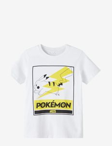 NKMFREDDIE POKEMON SS TOP BOX BFU - kortärmade t-shirts - bright white