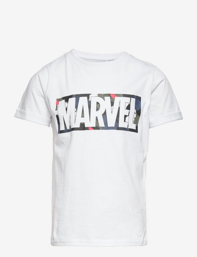 NKMMASE MARVEL SS TOP BOX MAR - pattern short-sleeved t-shirt - bright white