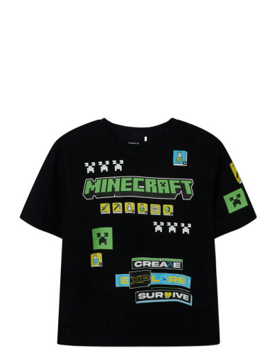 NAME IT Nkmfritz Strangerthings SS Top Box Bfu T-Shirt, Bleu Foncé