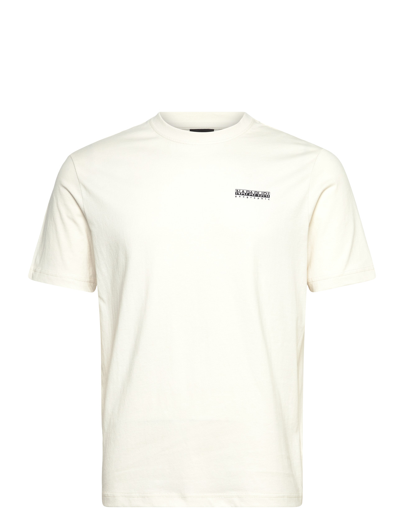 Napapijri S-Flint Ss Fancy Fx3, L, Cream, T-Shirts > Kortærmede, Herre