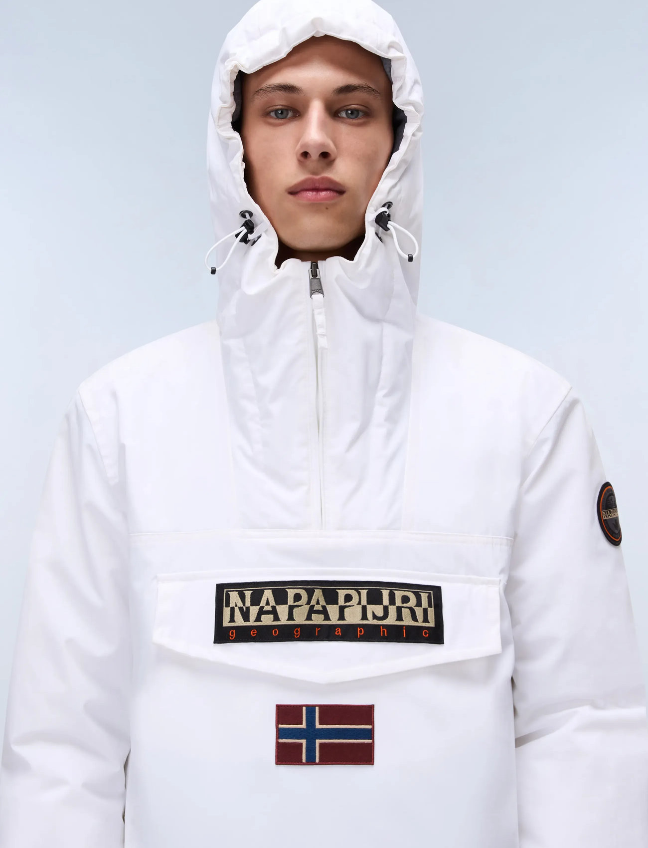 Napapijri Rainforest Winter Anorak Jacket, S, White, Jakker > Anorakker, Herre