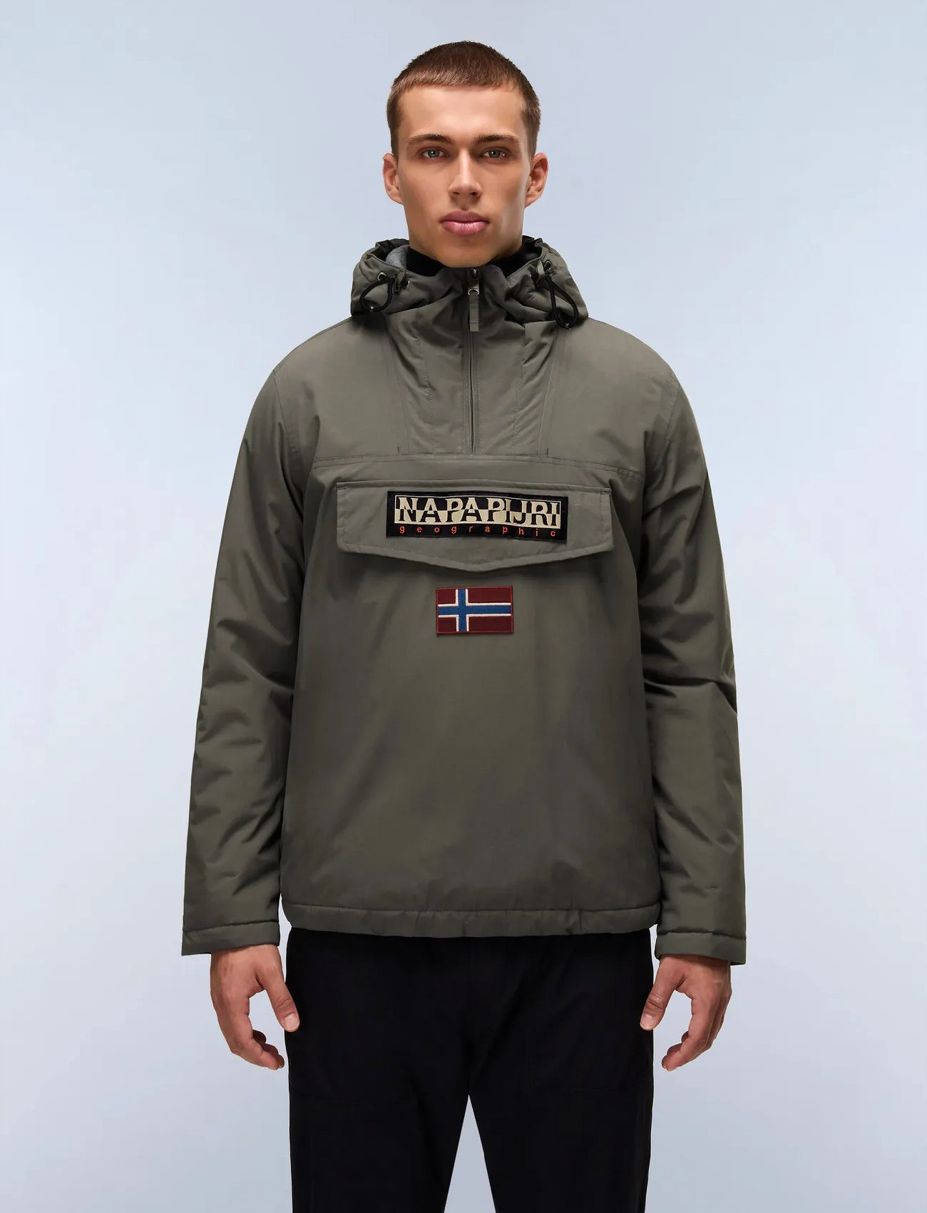 Napapijri Rainforest Winter Anorak Jacket, S, Khaki green, Jakker > Anorakker, Herre