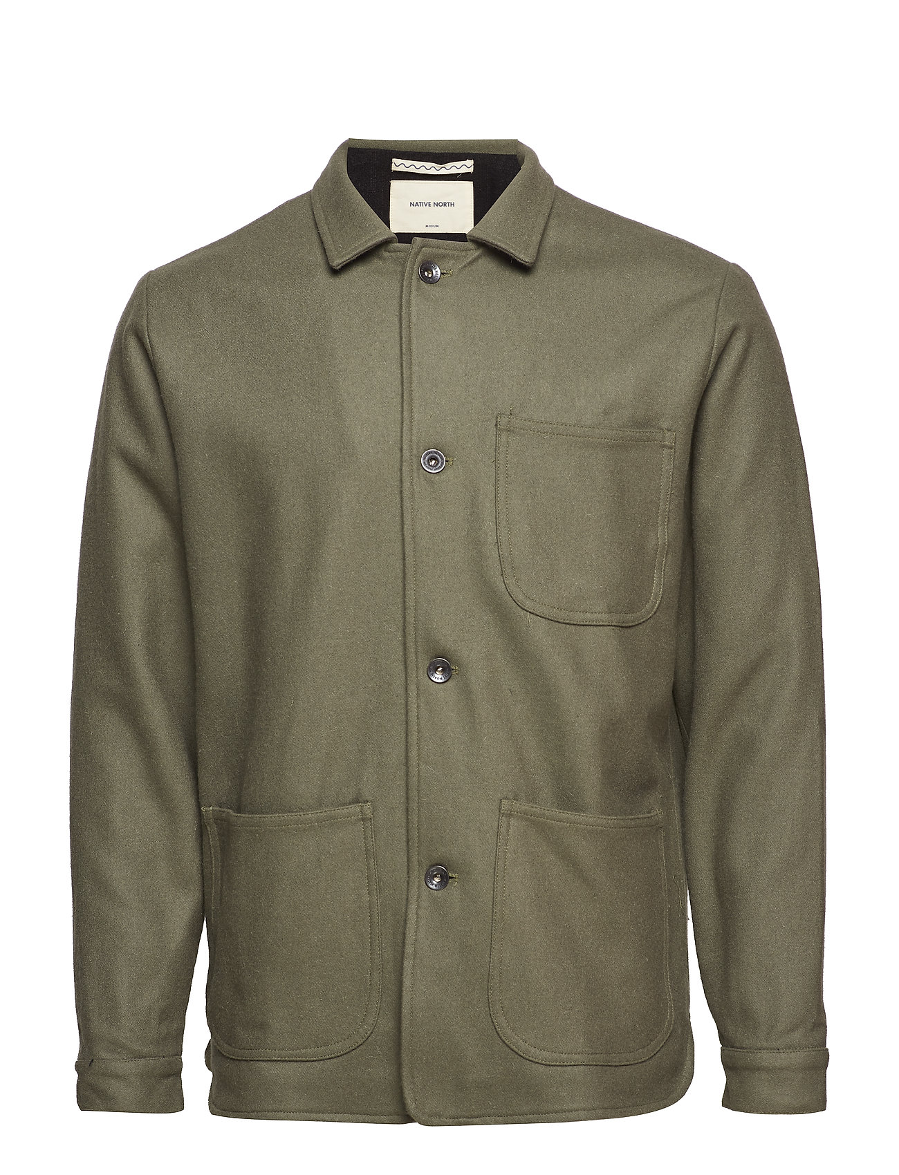 Wool Utility Jacket Dun Jack Groen Native North native north kopen in de aanbieding Wool Utility Jacket Dun Jack Groen Native North native north kopen in de aanbieding