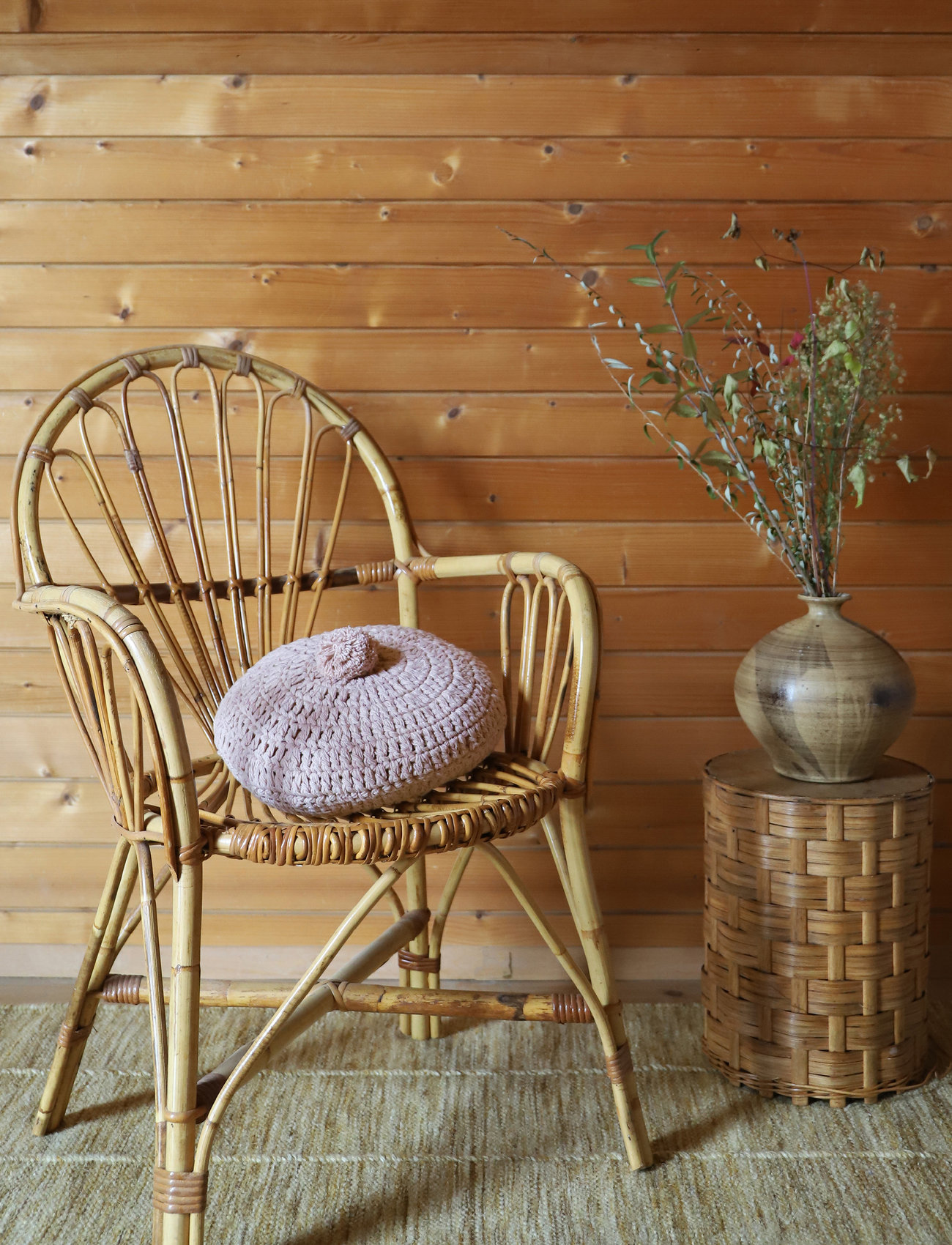 Nattiot Cushion Lenka Nude, Ø30XH12 cm, Pink, Indretning Til Børn > Puder, Børn