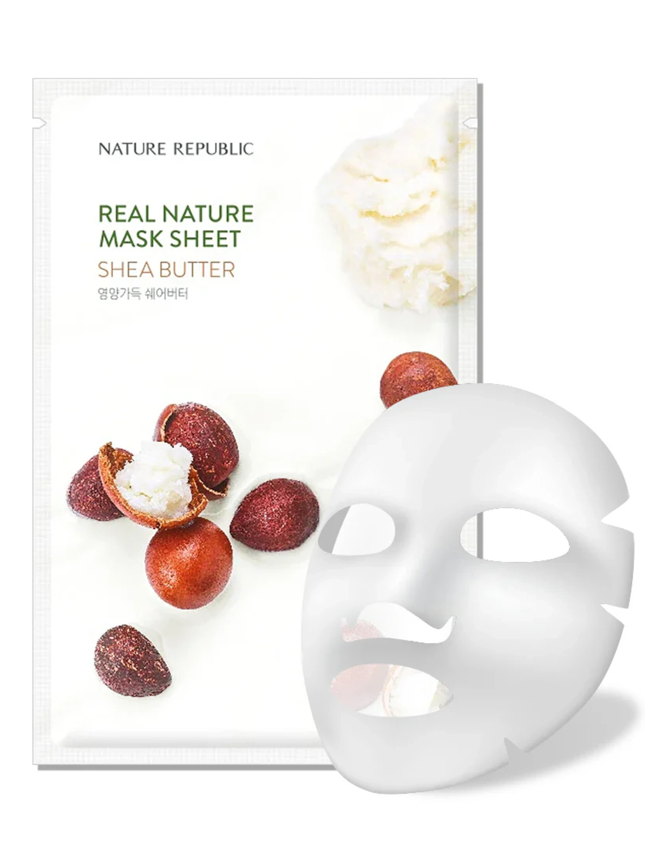 Nature Republic Real Nature Sheet Mask Shea Butter, 23 ml, Nude, Masker > Sheetmask, Dame