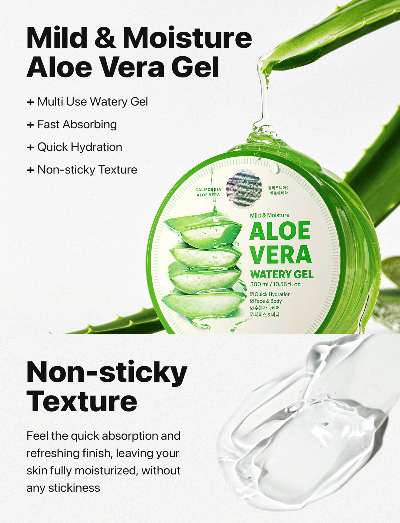 Nature Republic Soothing & Moisture Aloe Vera Soothing Gel, 300 G, Nude, Rengøringsmidler > Ansigtsvask Og Rengøringsmidler, Dame