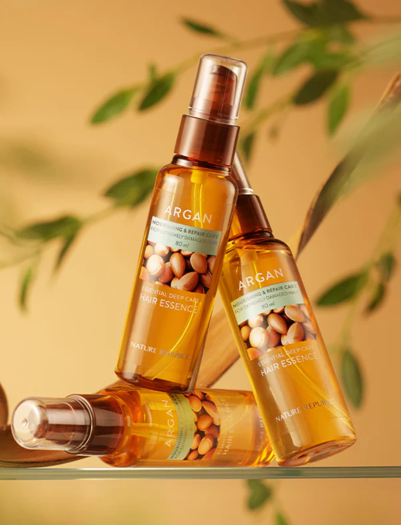 Nature Republic Argan Essential Moisture Hair Oil, 80 ml, Nude, Pleje > Hårolie, Dame