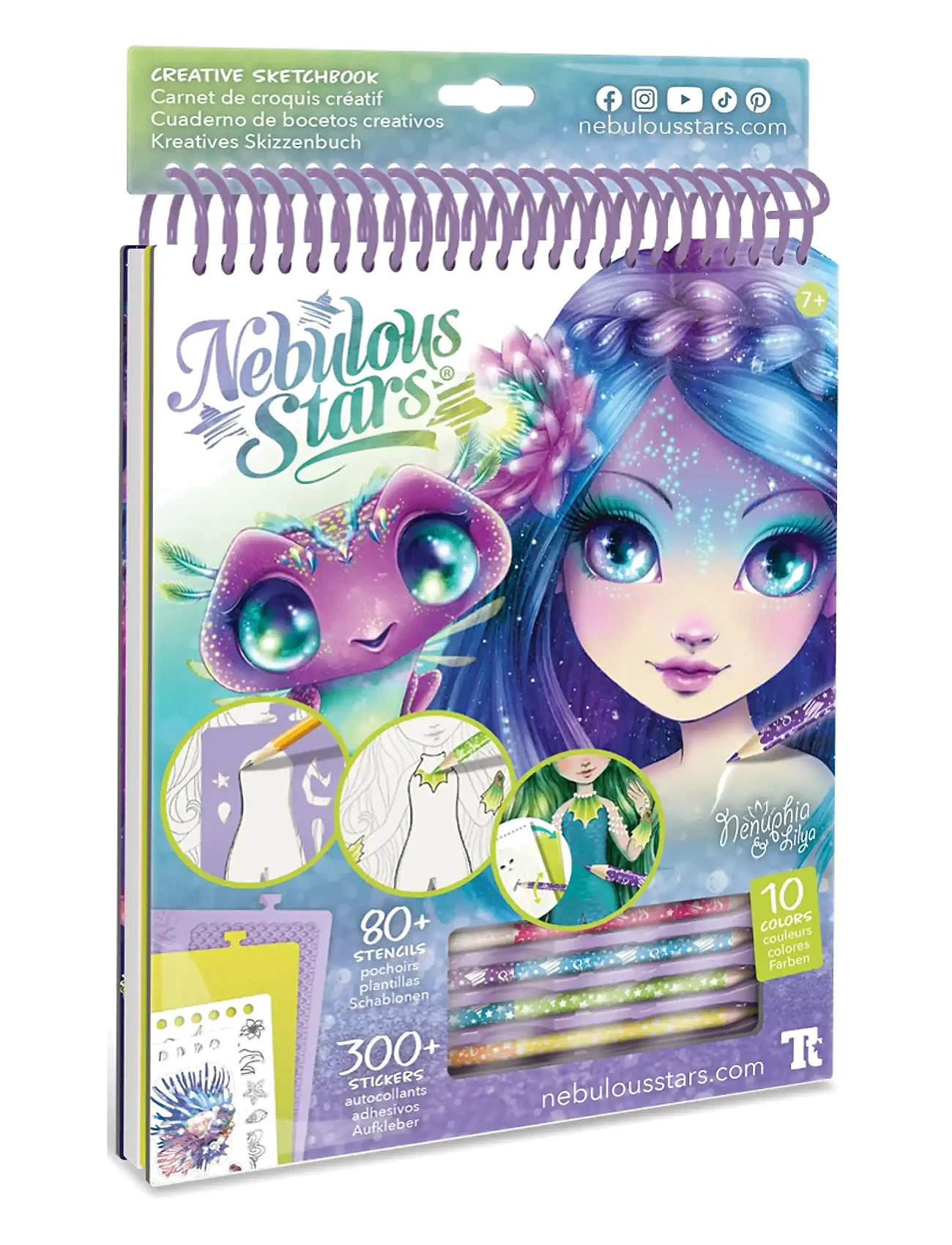 Nebulous Stars Nebulous Stars Creative Sketchbook - Nenuphia, One Size, Multi/patterned, Tegning > Malebøger Og Håndarbejdsbøger, Børn