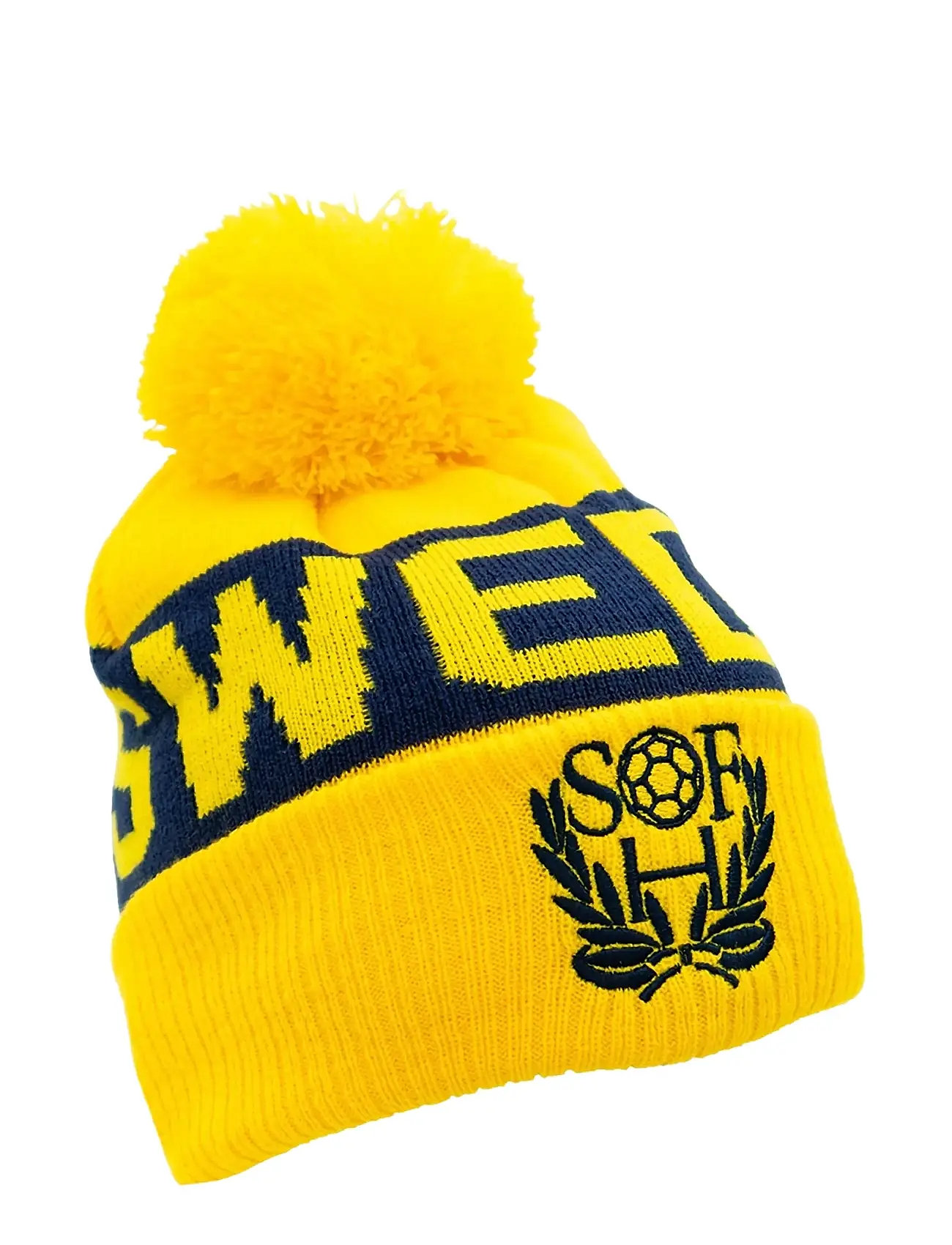 NeH Shf Knitted Hat Yellow/Blue, One Size, Yellow, Sport Accessories > Sport Beanies, Dame