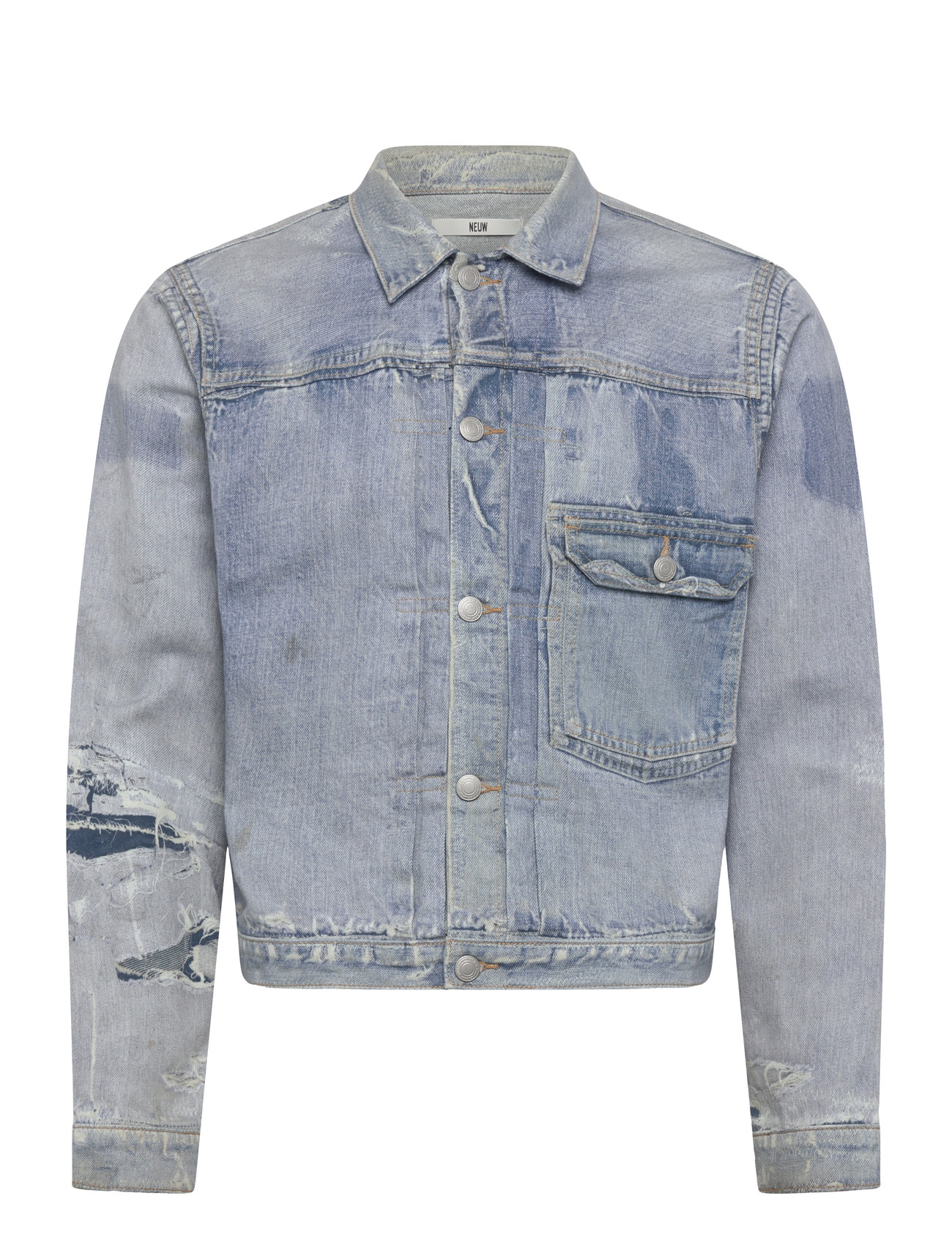 NEUW Type One Jacket Digital Indigo Light Vintage Indig, XL, Blue, Denim > Unlined Denim Jackets, Herre