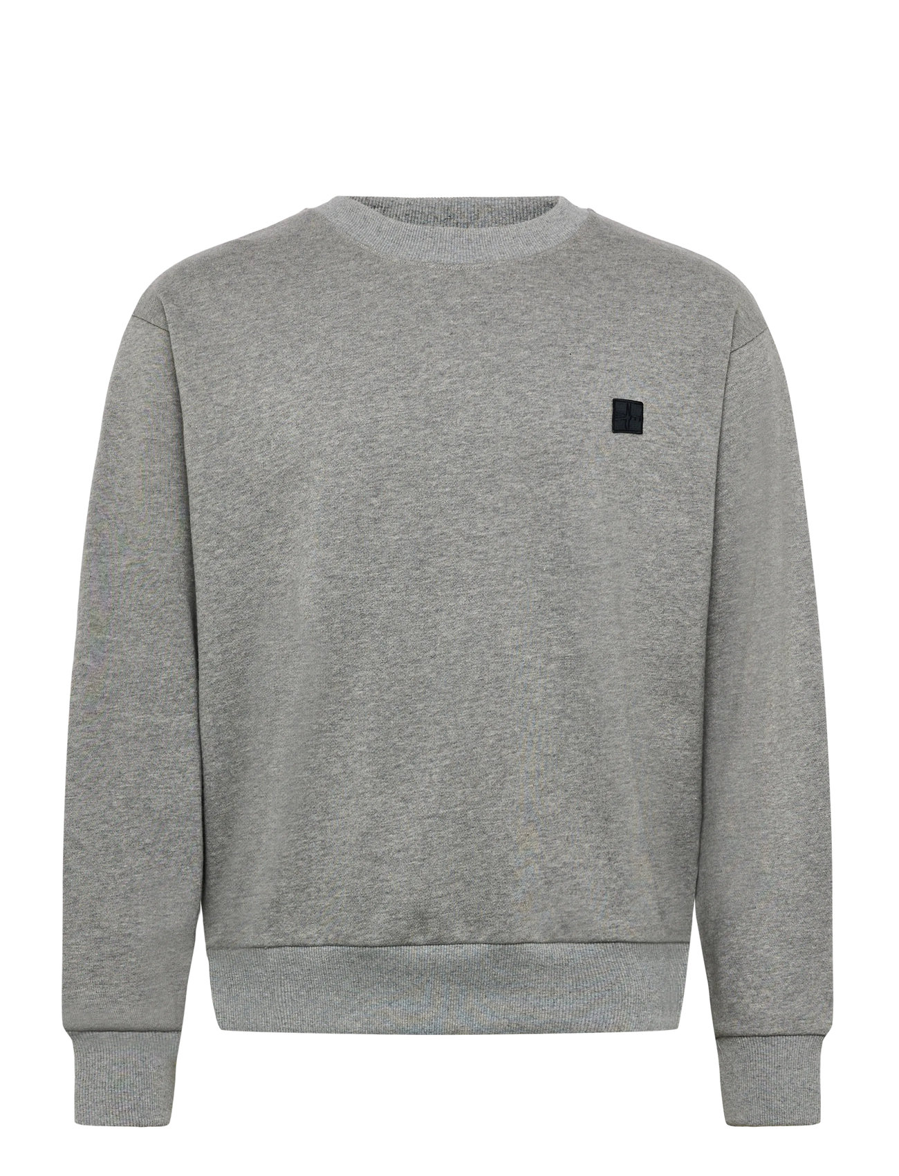 NEUW Fleece Crew Pullover Grau Marle Grau - L - Herren
