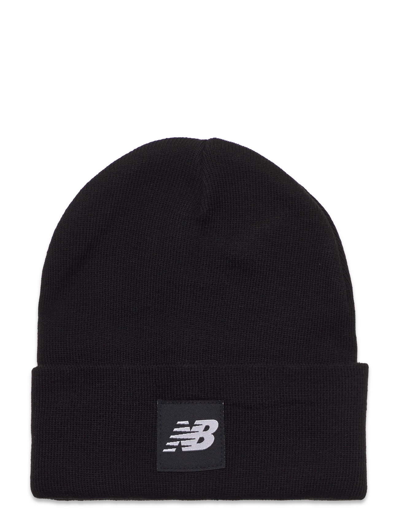 NEW BALANCE Cuffed Pudelmütze Flying Nb Logo Schwarz - One Size - Damen
