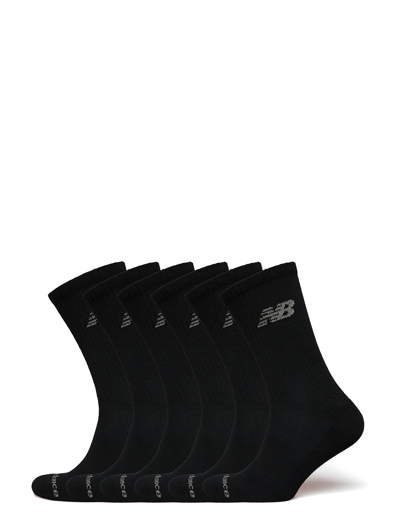 New Balance Performance Basic Crew 6 Pack, S, Black, Sport Clothing > Sport Socks, Dame