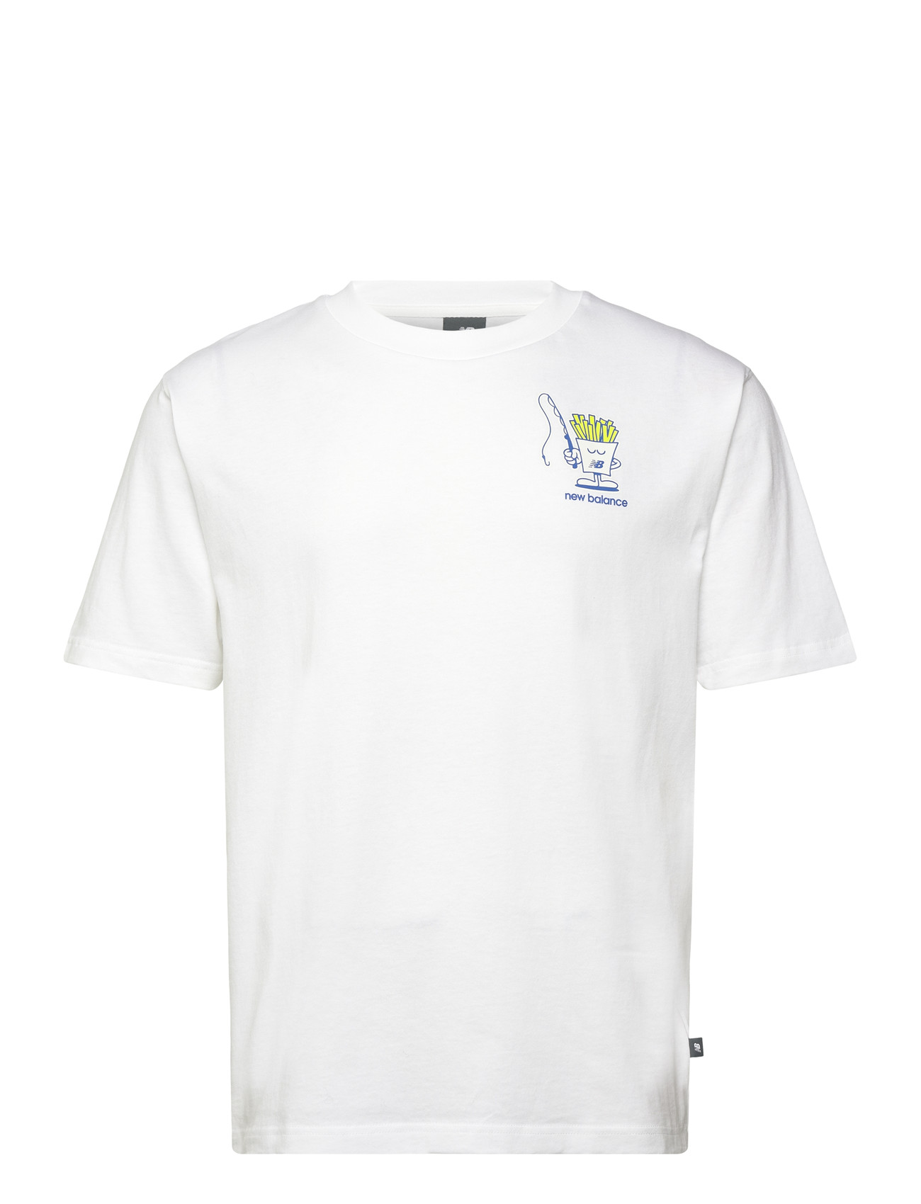 New Balance Fish And Chips T-Shirt, S, White, Sport Overdele > Sport T-shirts, Herre